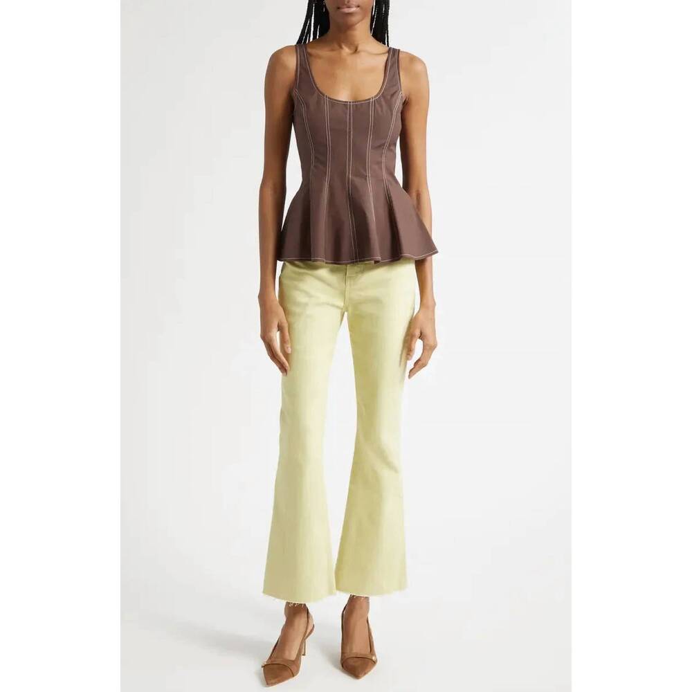 NEW VERONICA BEARD charlie top in dark mocha